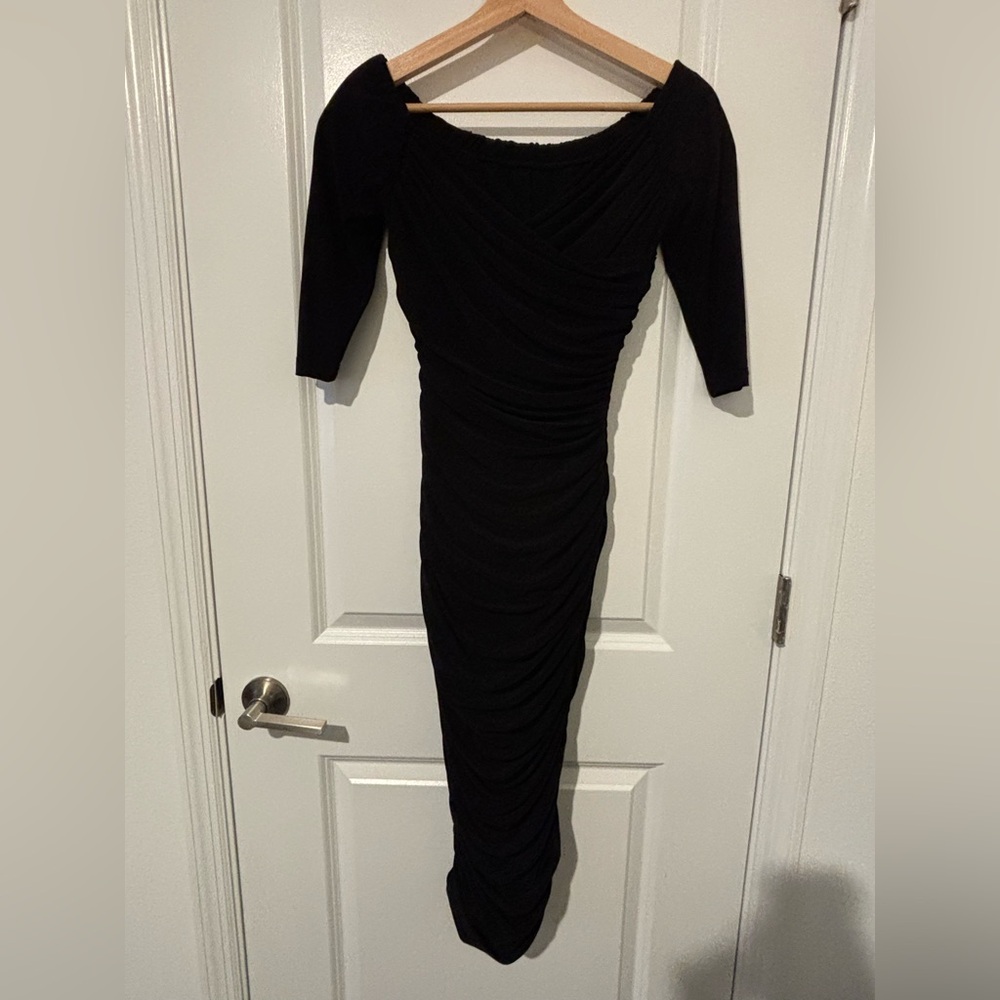 Black Monica Wiggle Laura Byrnes Dress Small